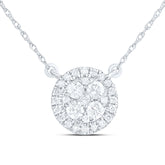 1/3CTW-DIA CN FASHION ROUND NECKLACE (18 INCH)